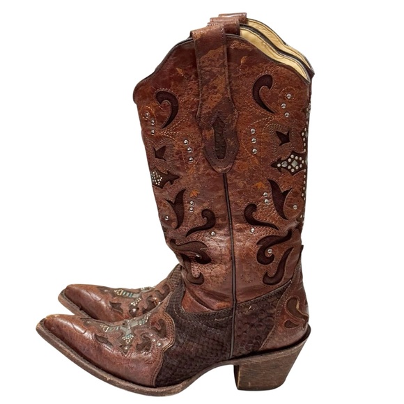 Corral Python Crystal Cross Boot 6.5 - Picture 3 of 14